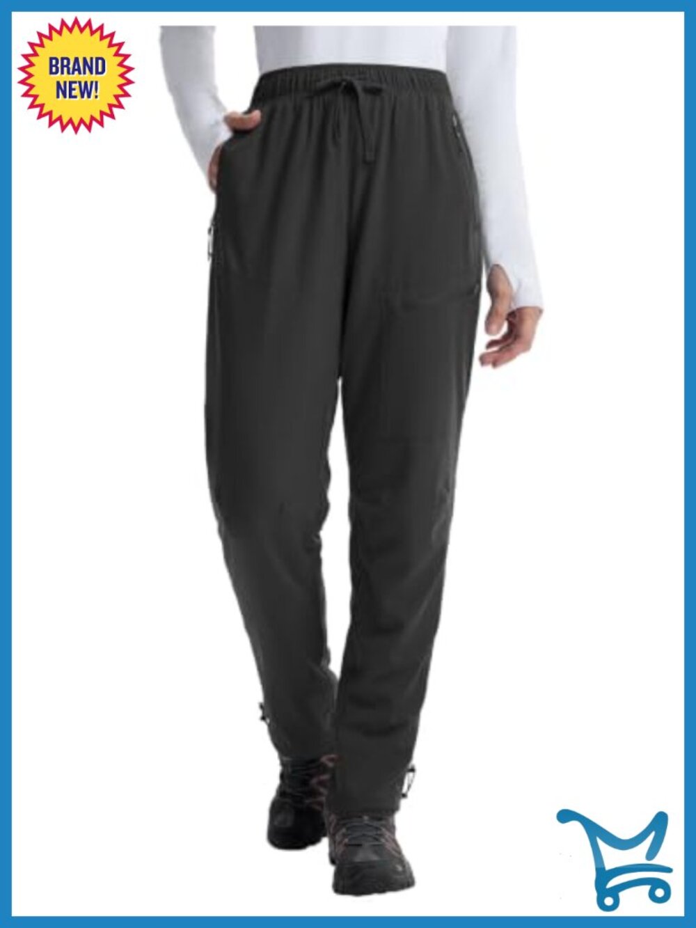 Fleece Lined Water Resistant Hiking Pants Thermal Winter Outdoor